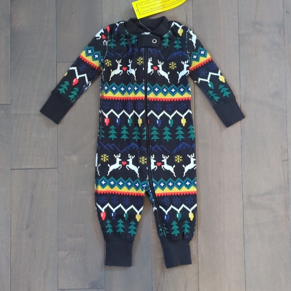 NWT Hanna Andersson 3-6 Month Zip Holiday Sleeper - Picture 2 of 7